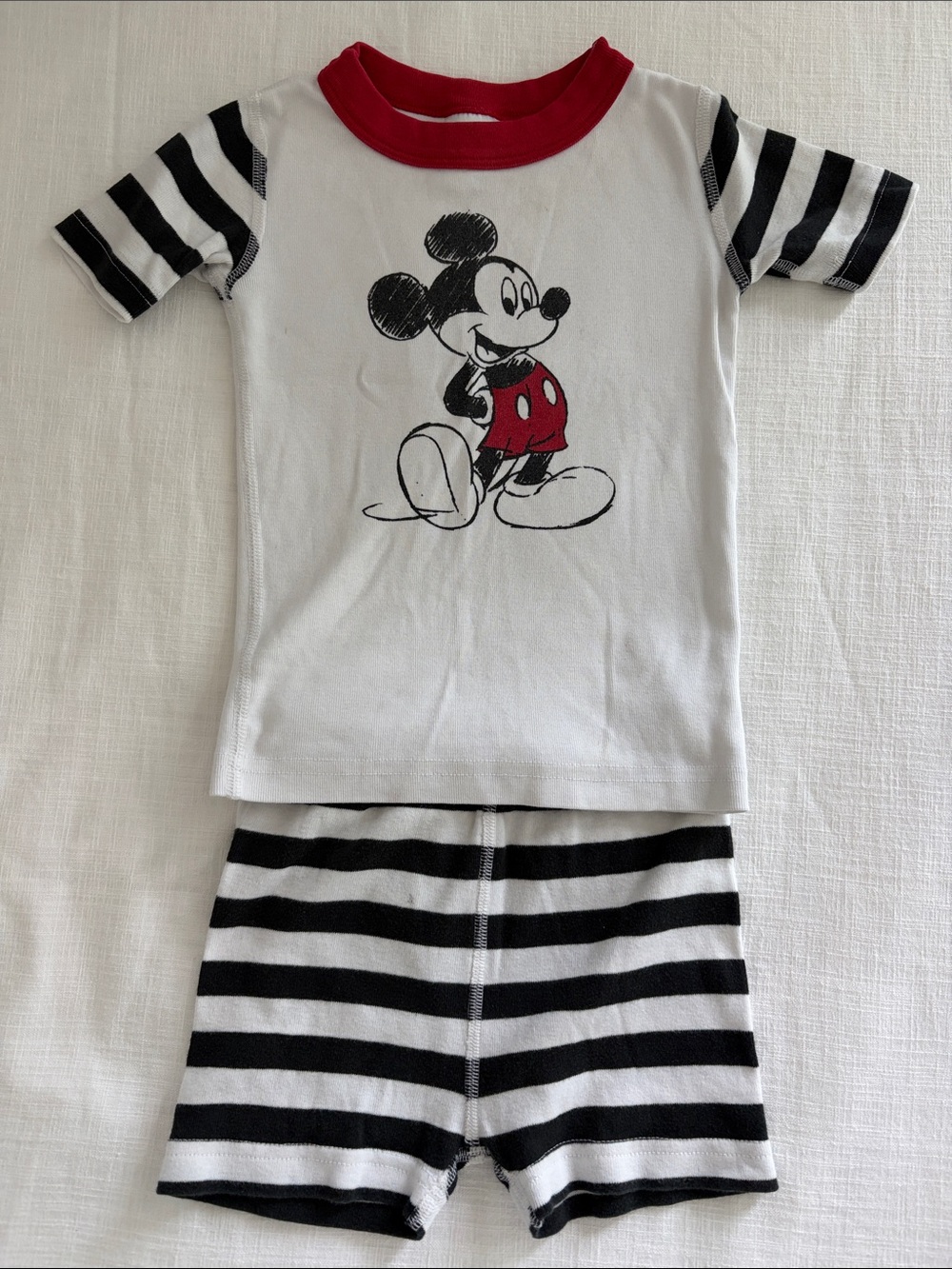 Hanna Andersson Disney Mickey Short John Pajama Set 100cm/4T